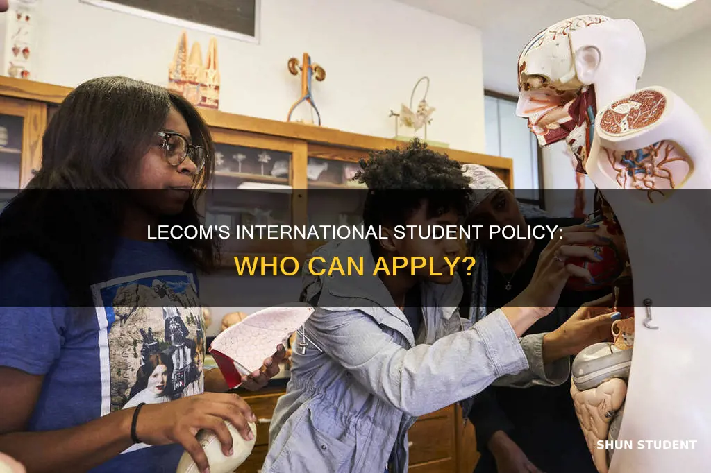 does lecom accept international students