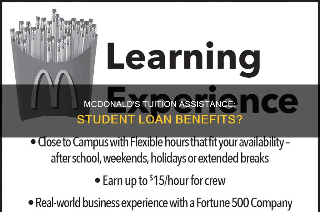 does mcdonalds offer tuition assistance pay student loans