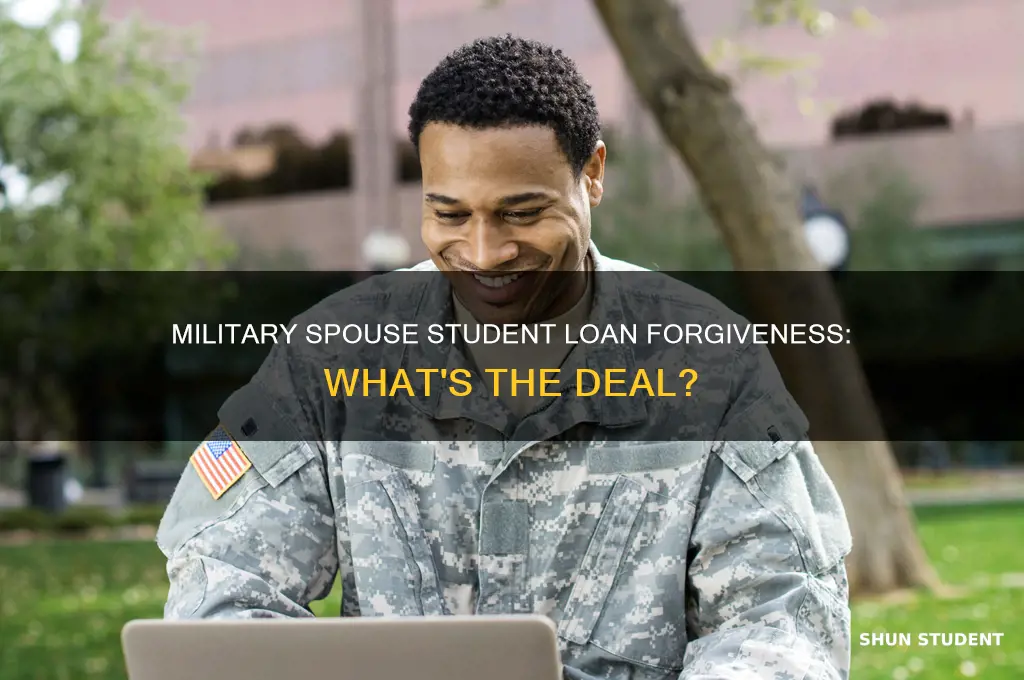 does military pay off spouse student loans