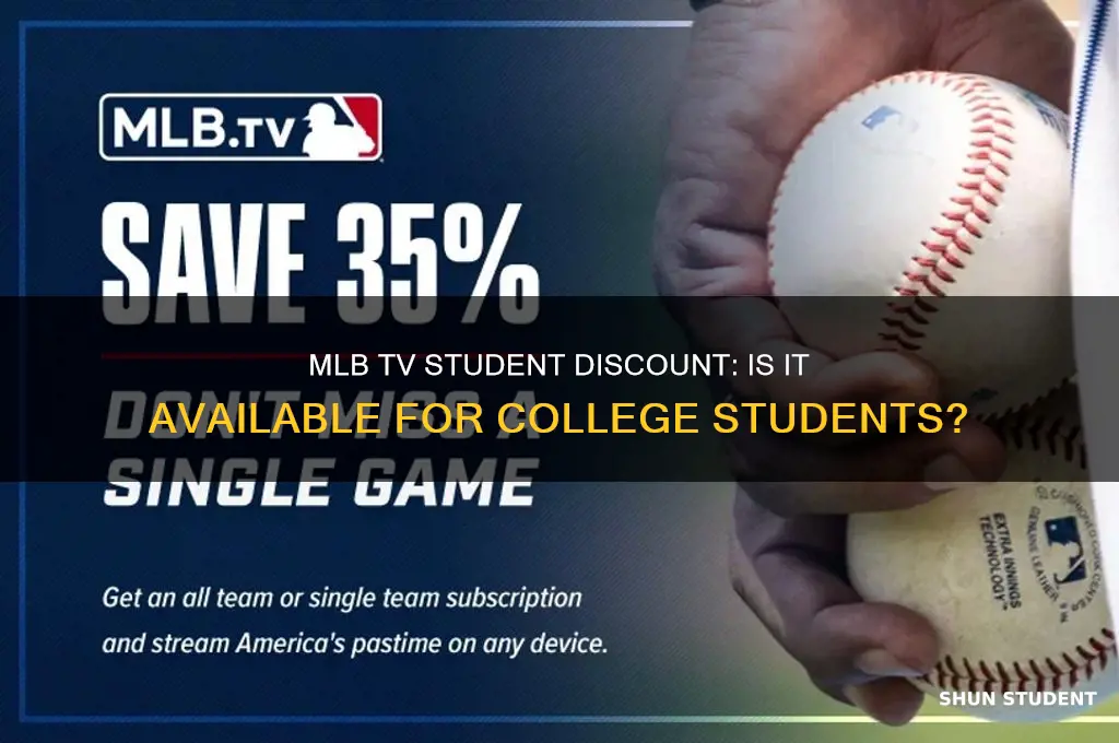 does mlb tv have a student discount