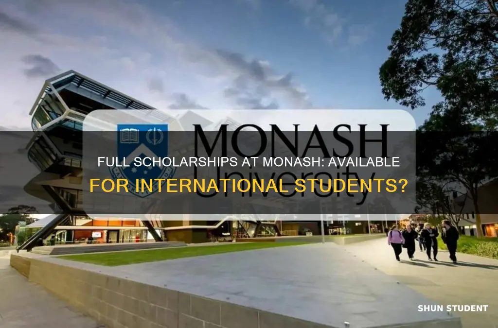 does monash university offer full scholarships for international students