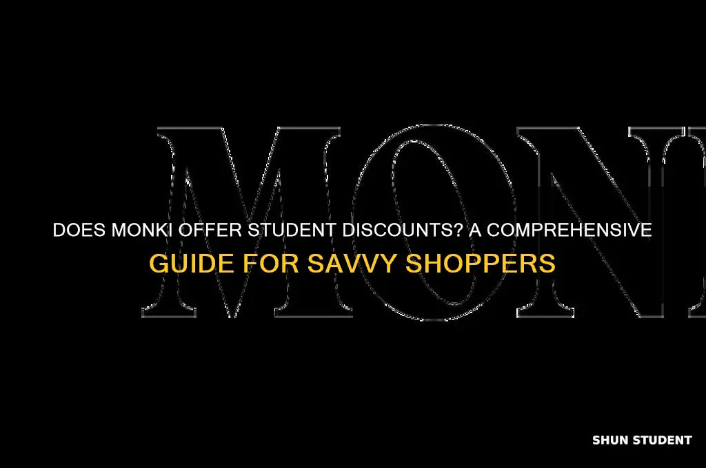 does monki do student discount