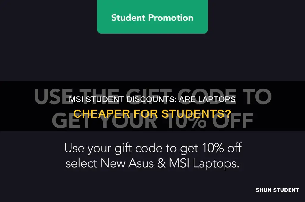 does msi gives any discount to students on laptop