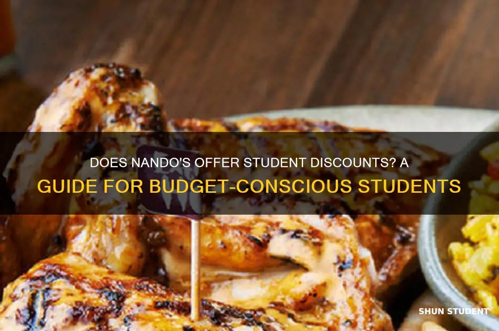 does nandos accept student discount
