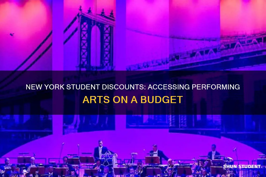 does new york offer student discounts for performing arts