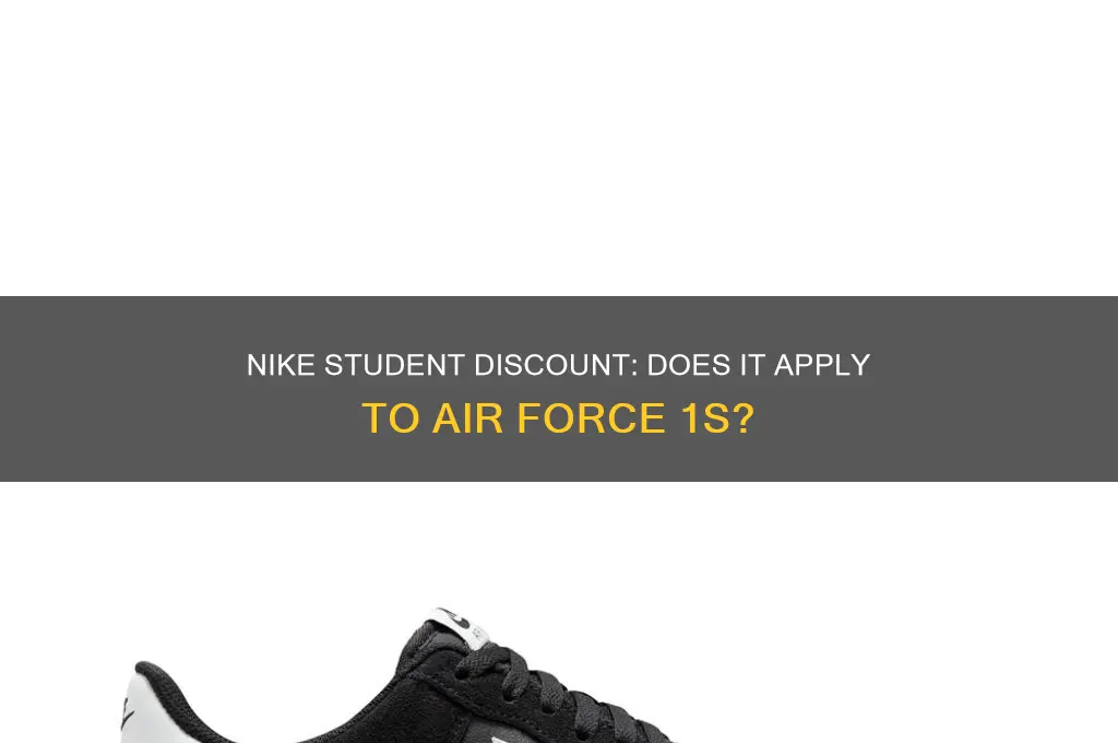 does nike student discount work on air force 1