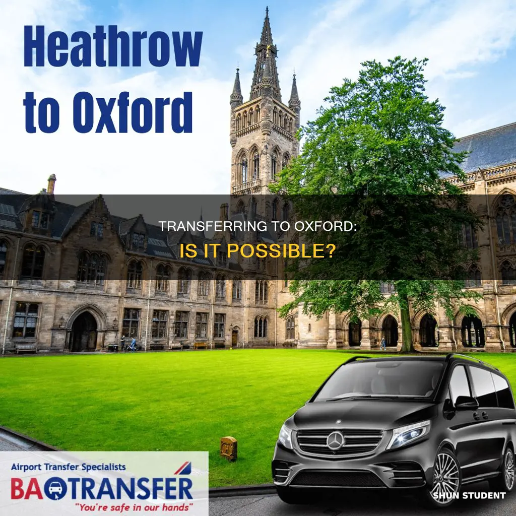 does oxford university accept transfer students