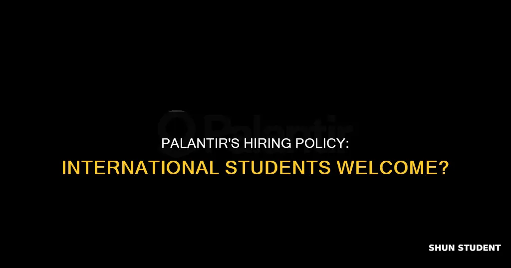 does palantir accept international students