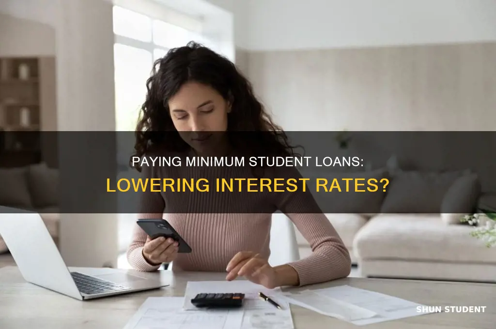 does paying minimum lower interest rate student loan