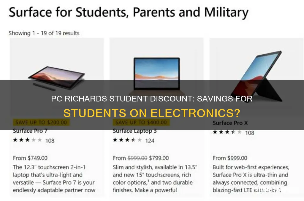 does pc richards have student discount