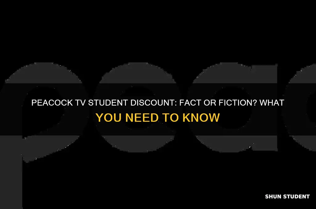 does peacock tv have a student discount