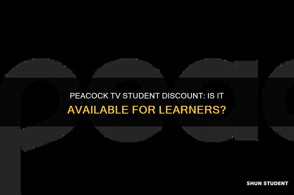 does peacock tv have student discount