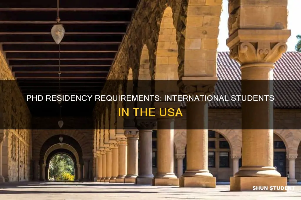 does phd mean residency in the usa for international students