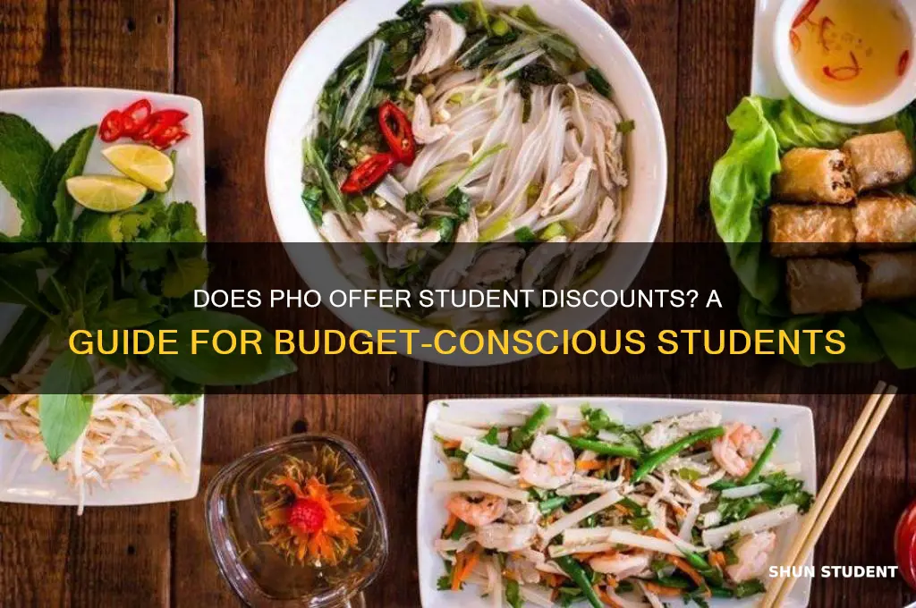 does pho do student discount