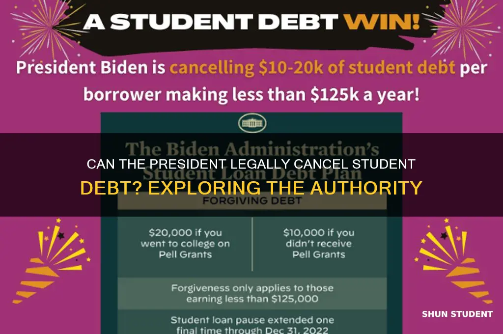 does president have authority to forgive student debt