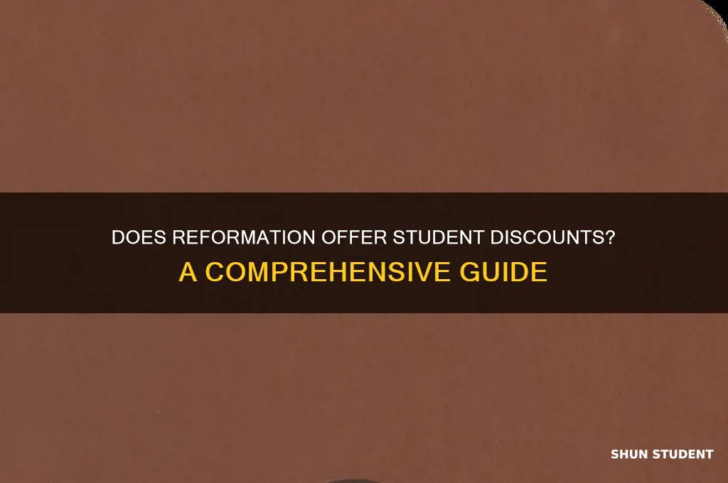 does reformation have a student discount