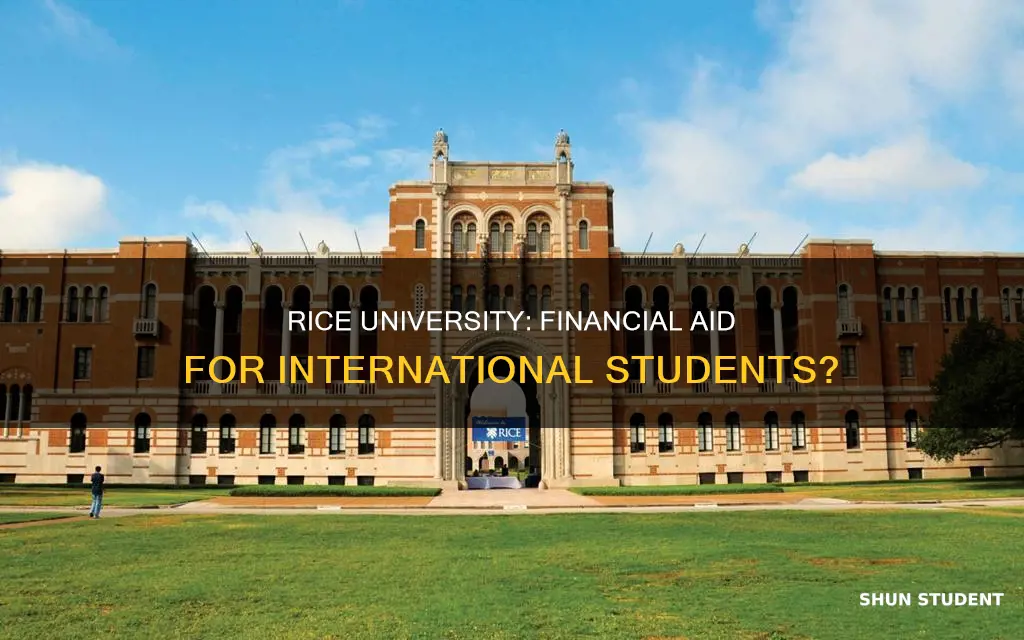 does rice university give financial aid to international students