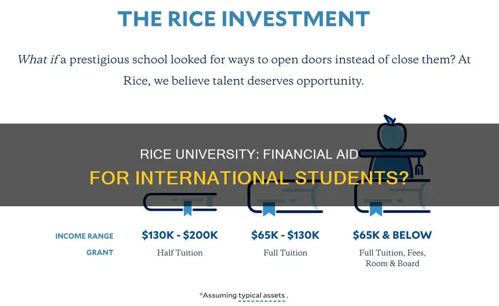 does rice university give financial aid to international students