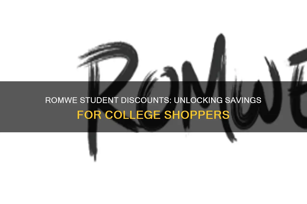 does romwe give student discounts