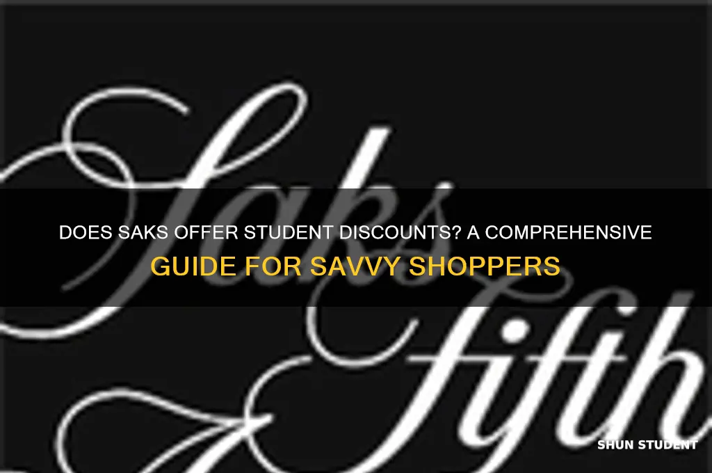 does saks give student discount
