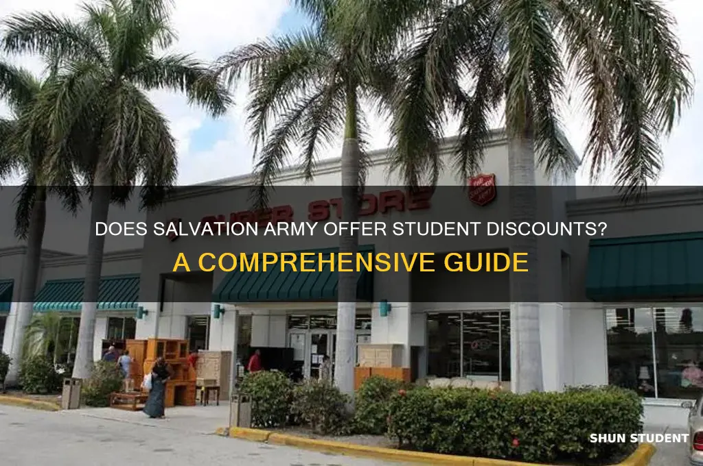 does salvation army have a student discount