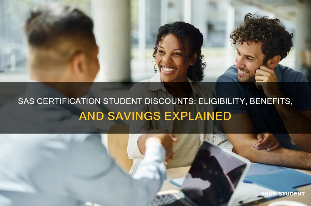 does sas certification give discount to students