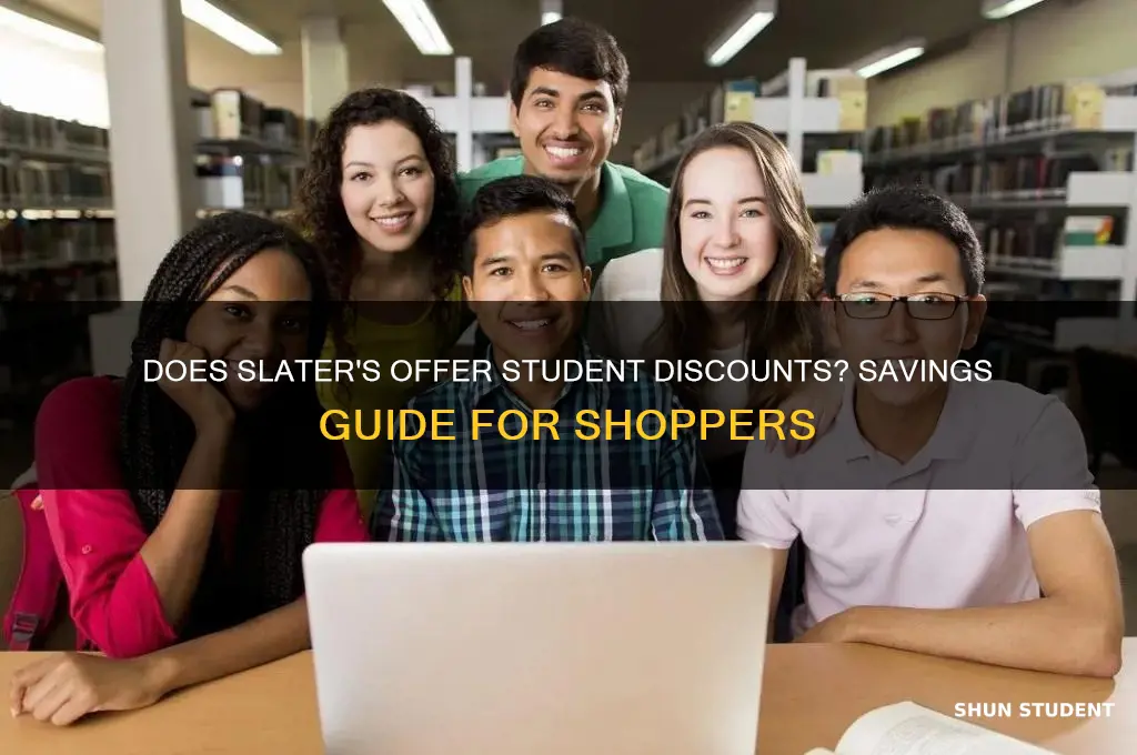 does slaters do student discount