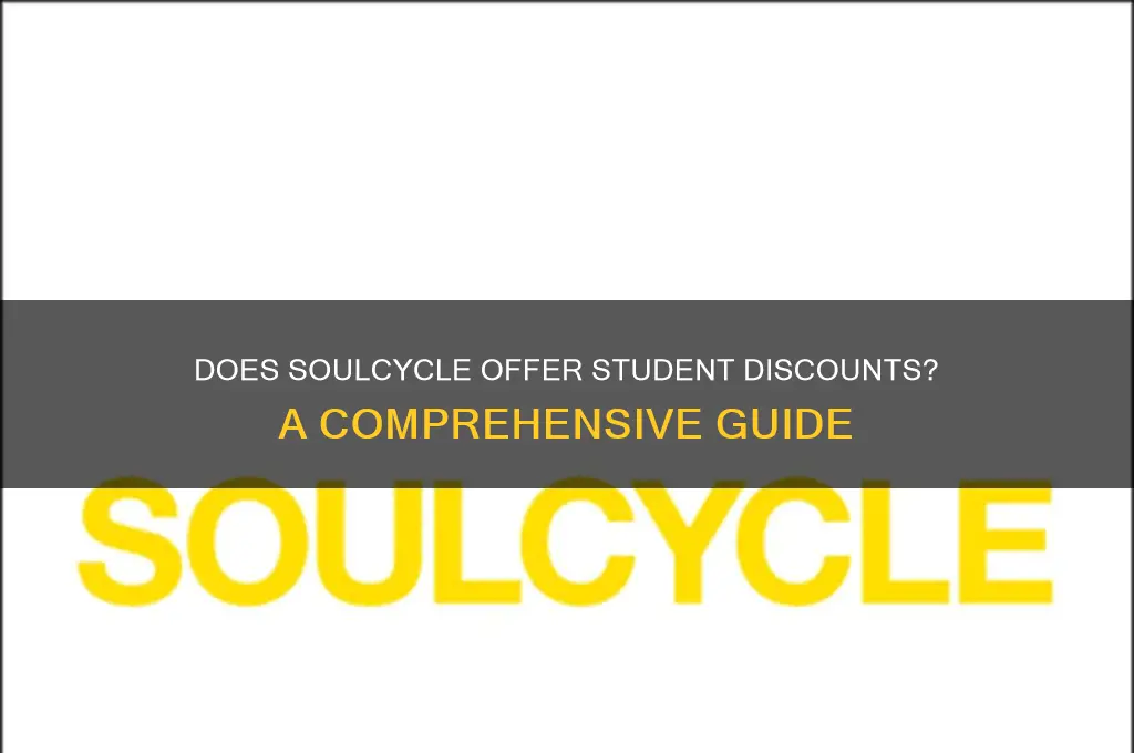 does soulcycle do student discounts