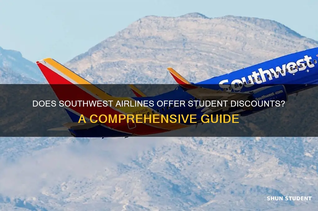 does southwest airlines give student discounts