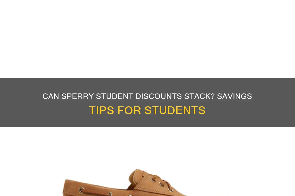 does sperry student discount stack