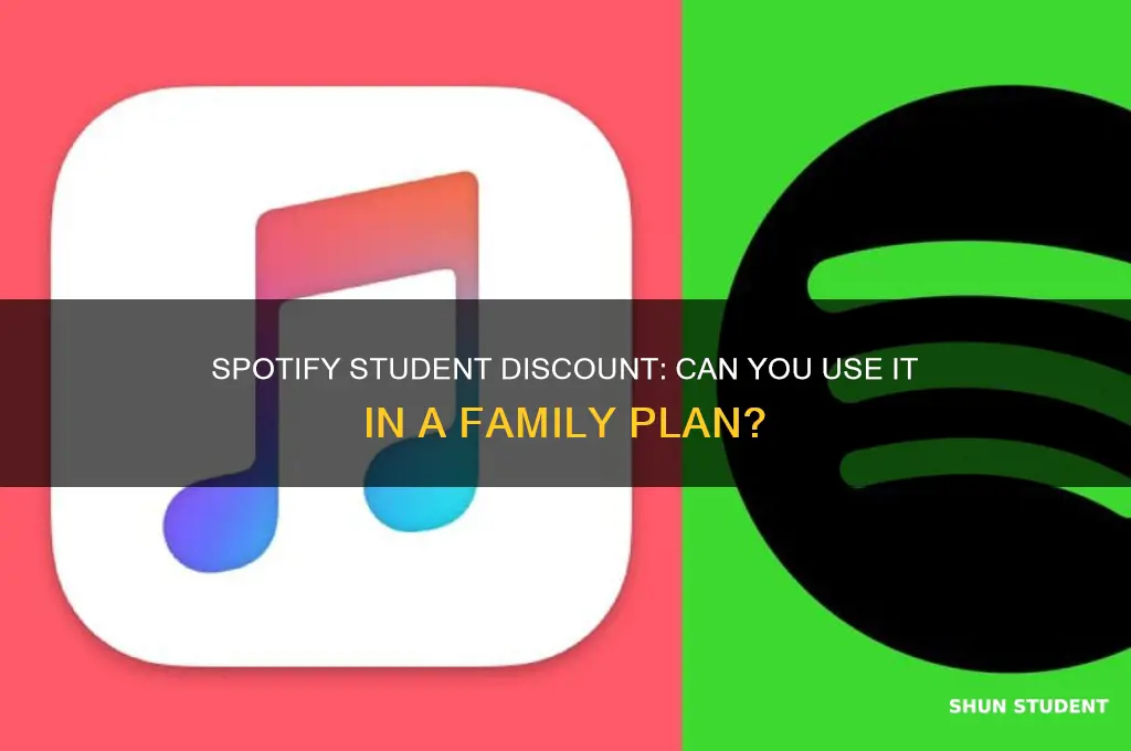 does spotify student discount apply in a family account