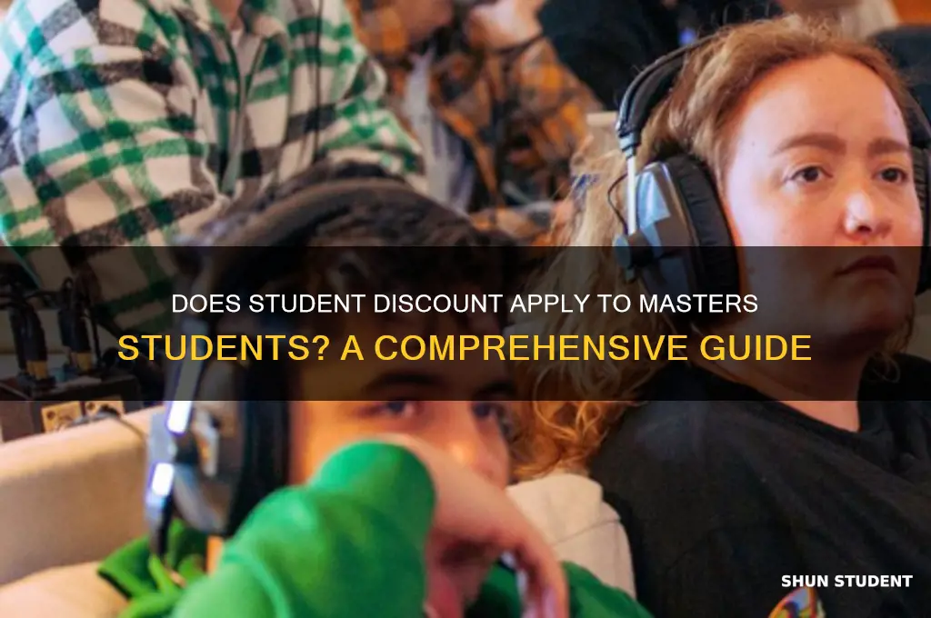 does student discount count masters