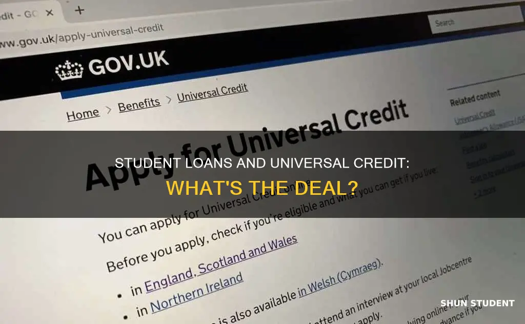 does student loan affect universal credit