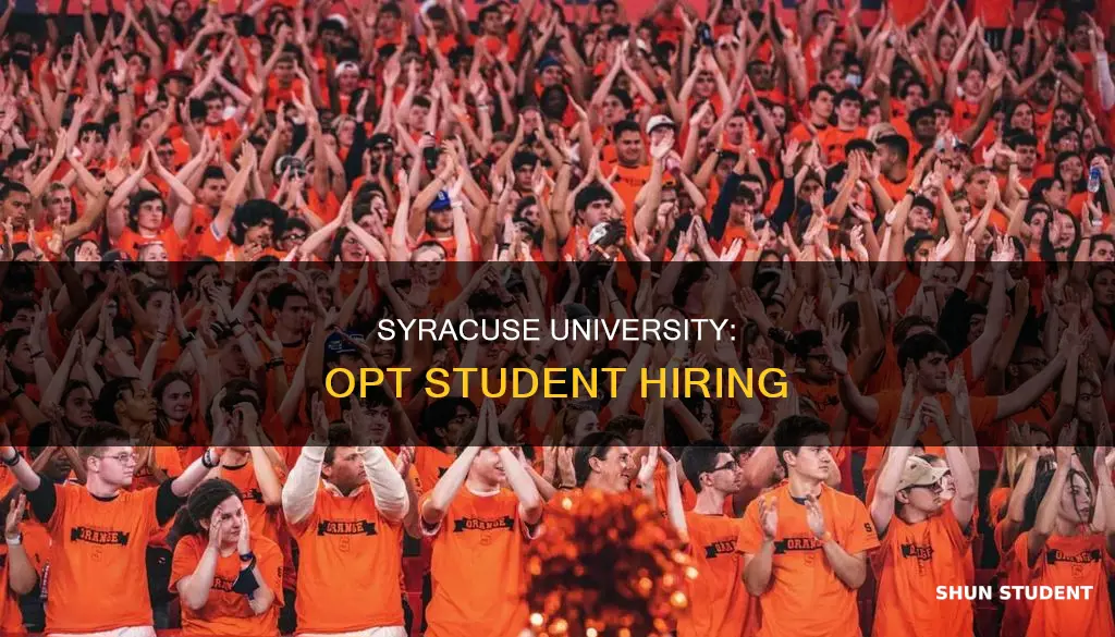 does syracuse university hires opt student