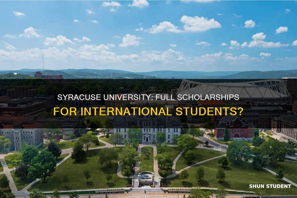 does syracuse university offer full scholarships for international students