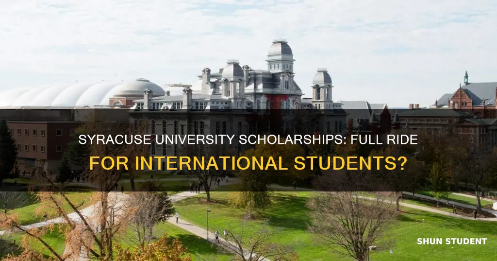 does syracuse university offer full scholarships for international students