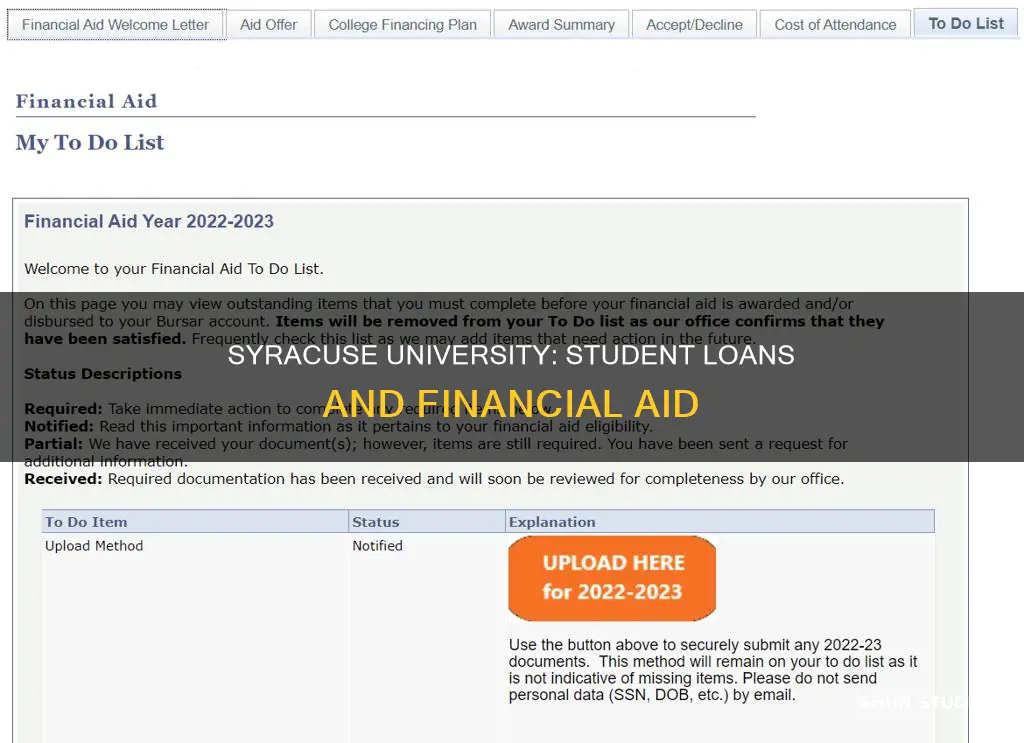 does syrcause university allow students to do loans