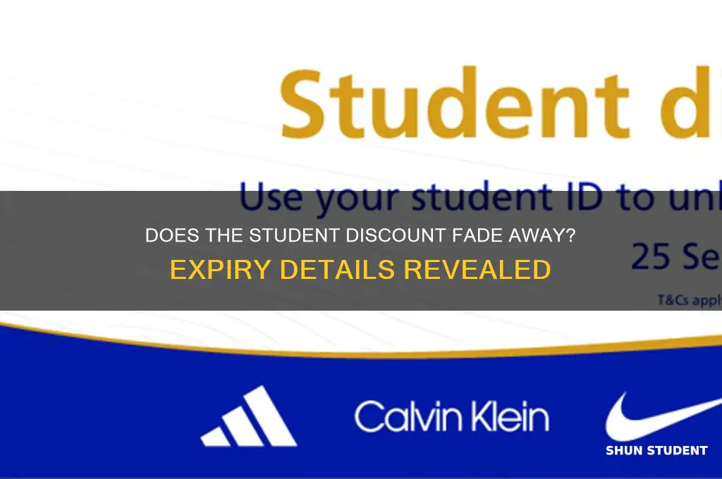 does the fade in student discount expire