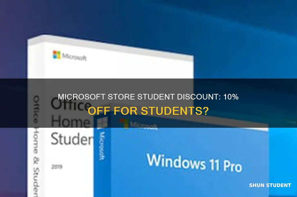 does the microsoft store offer a 10 discount for students