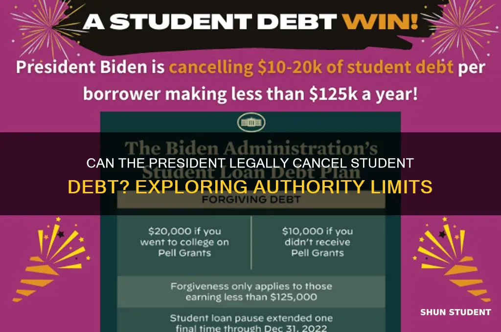 does the president have authority to forgive student debt