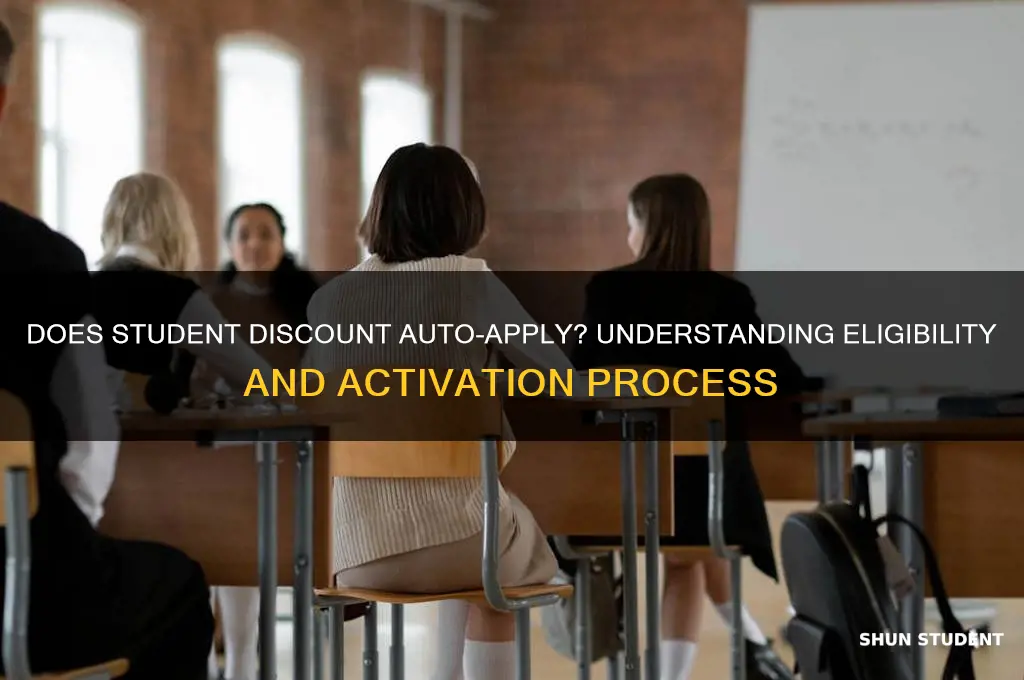 does the student discount automatically apply