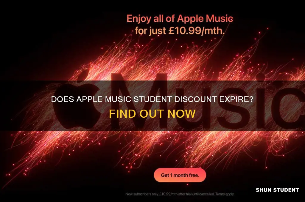 does the student discount for apple music expired