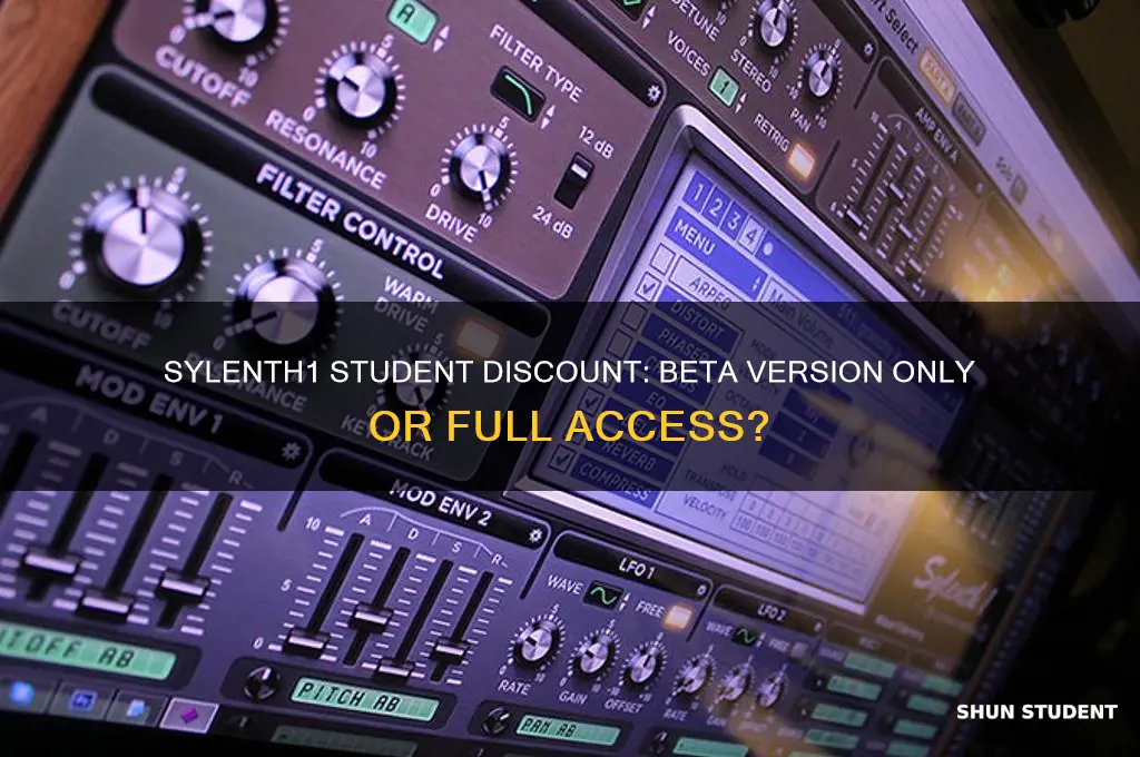 does the student discount for sylenth1 only give you beta
