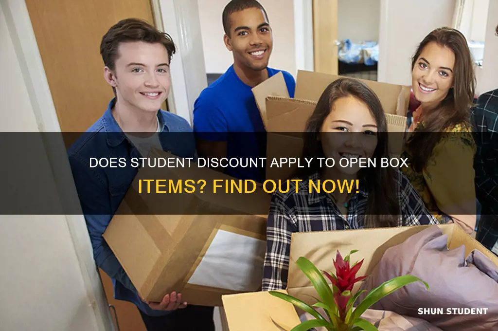 does the student discount work on open box