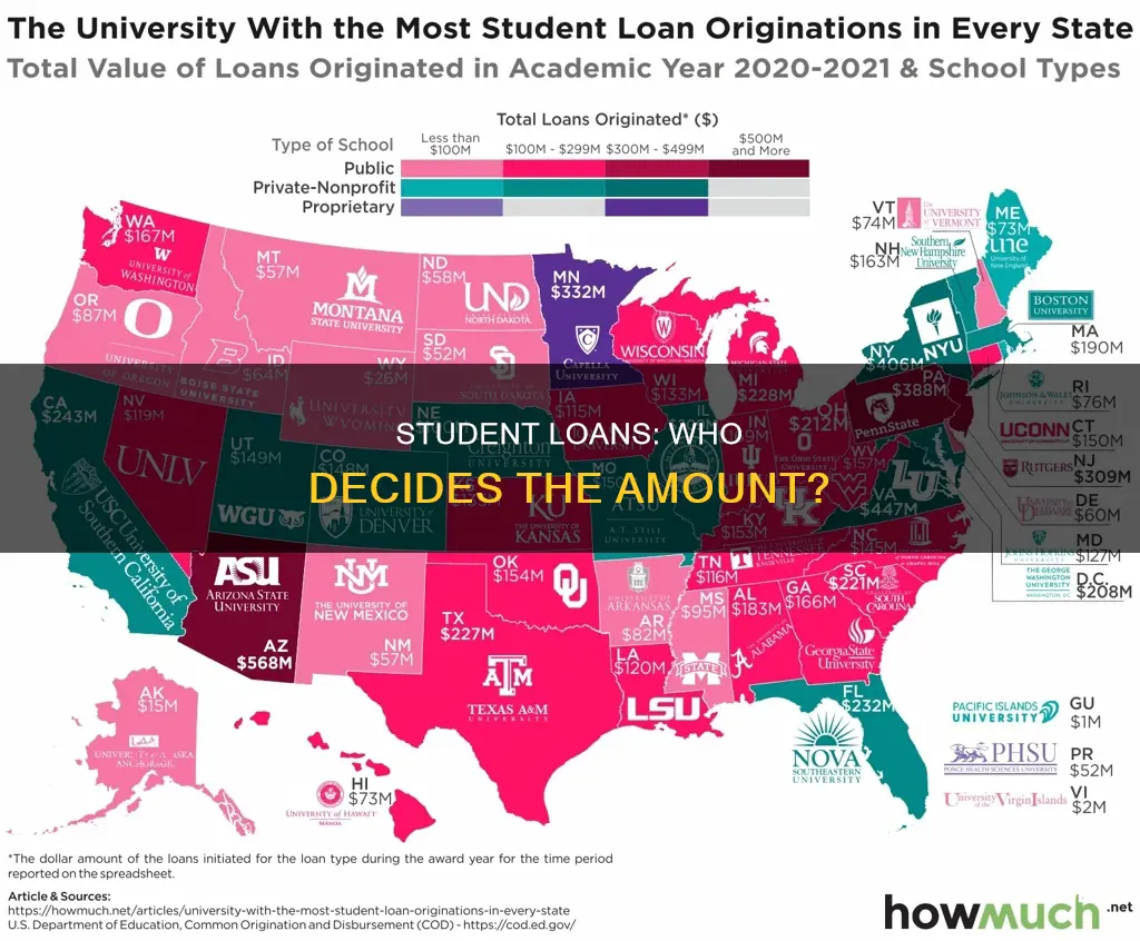 does the university decide federal student loans
