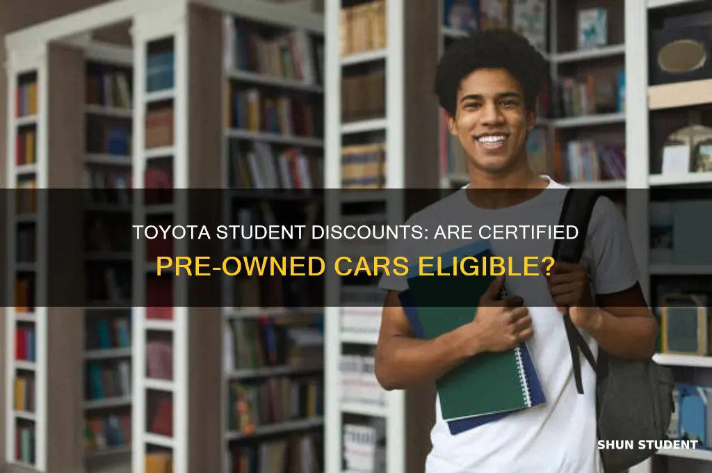does toyota do student discounts on certified pre-owned