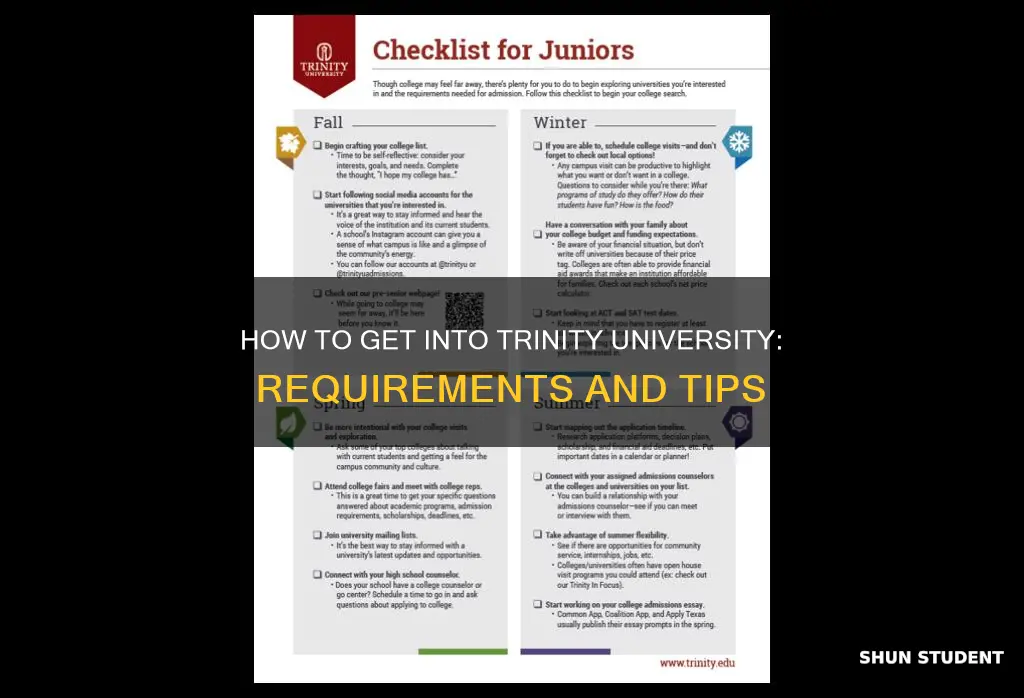 does trinity university require a student to have distinguished
