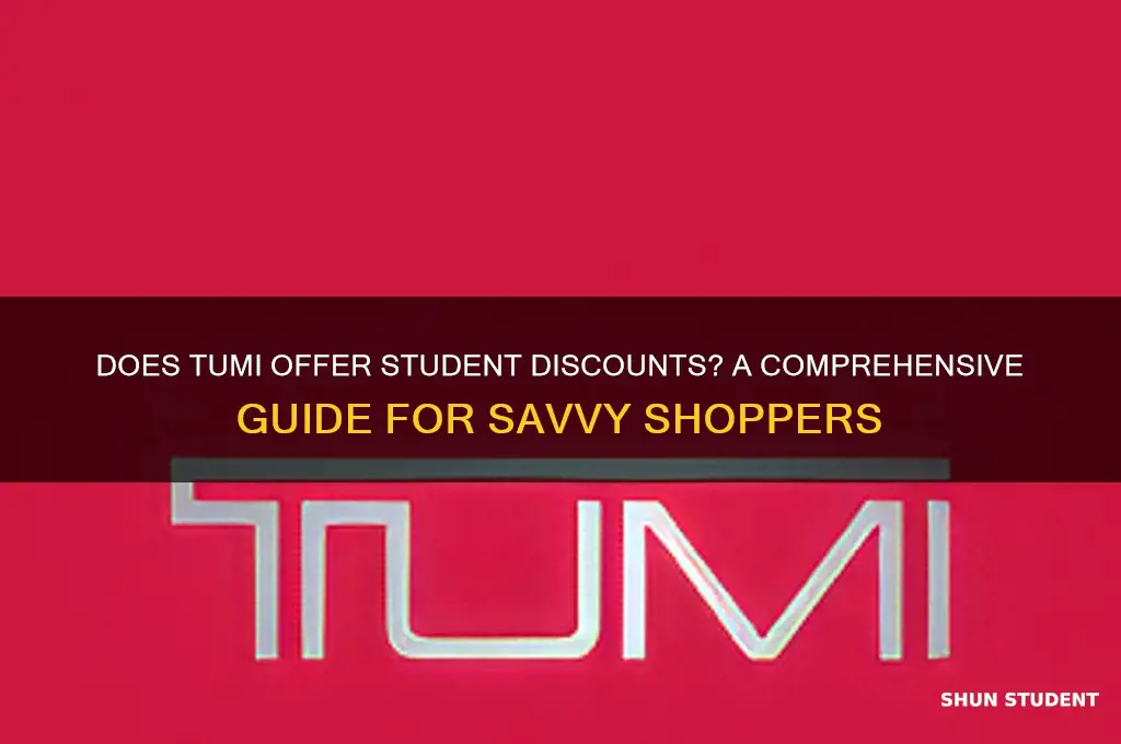 does tumi have student discount