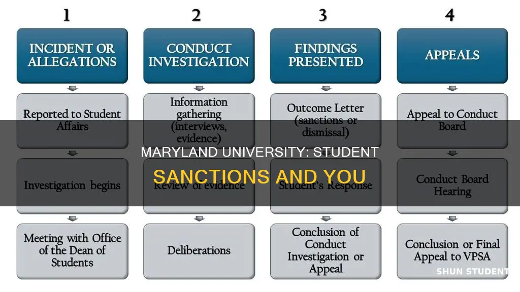 does university of maryland ask for student sanctions