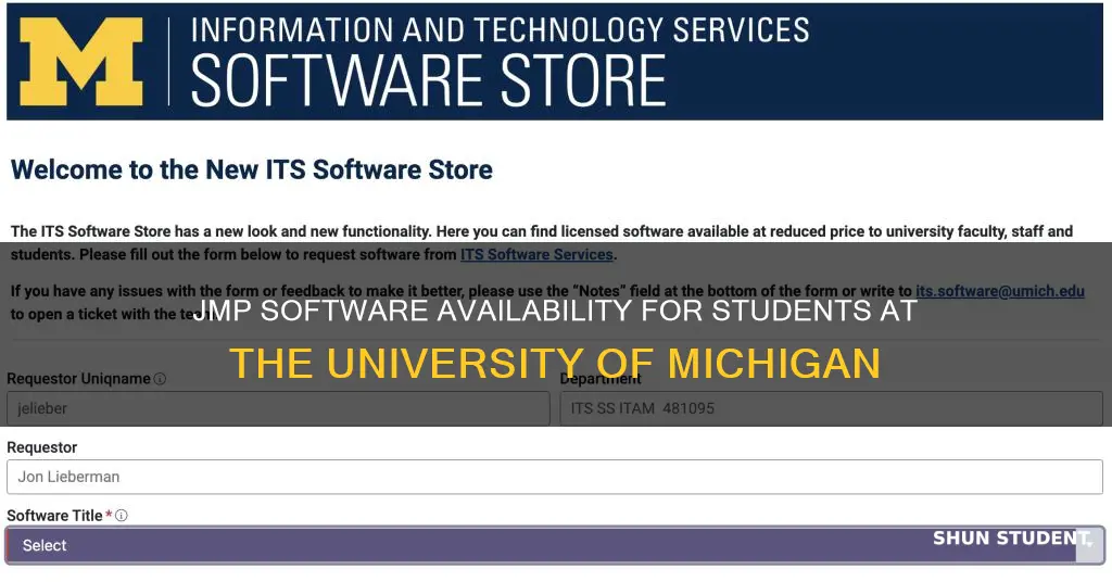 does university of michigan have jmp for students